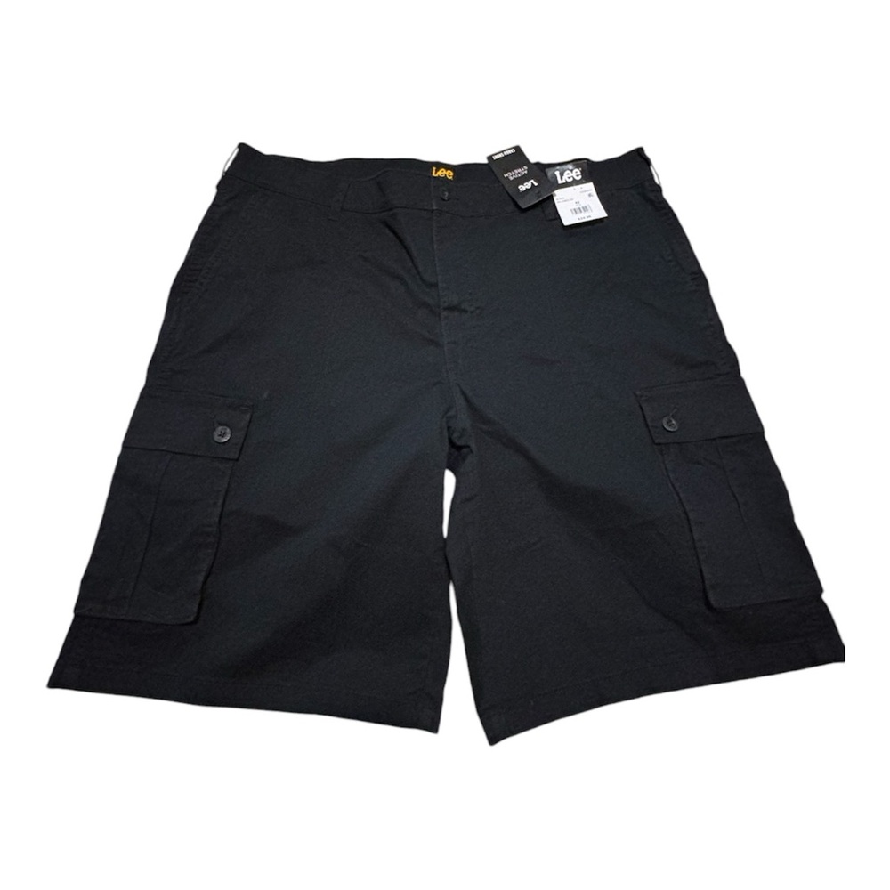 Lee Black Relaxed Fit Active Stretch Cargo Short For Men NWT
